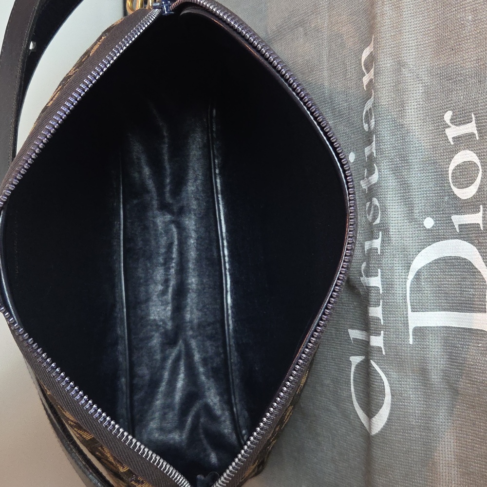 Dior Adjustable 2 Way shoulder strap 1970s Oblique canvas bag Collectable - Picture 7 of 17